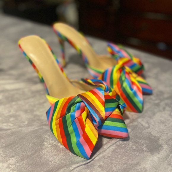 Rainbow 🌈 heels sandals. - Picture 2 of 3